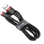 Kabelis Baseus  Cafule Cable durable nylon cable USB / Lightning QC3.0 1.5A 2M black-red (CALKLF-C19) Black