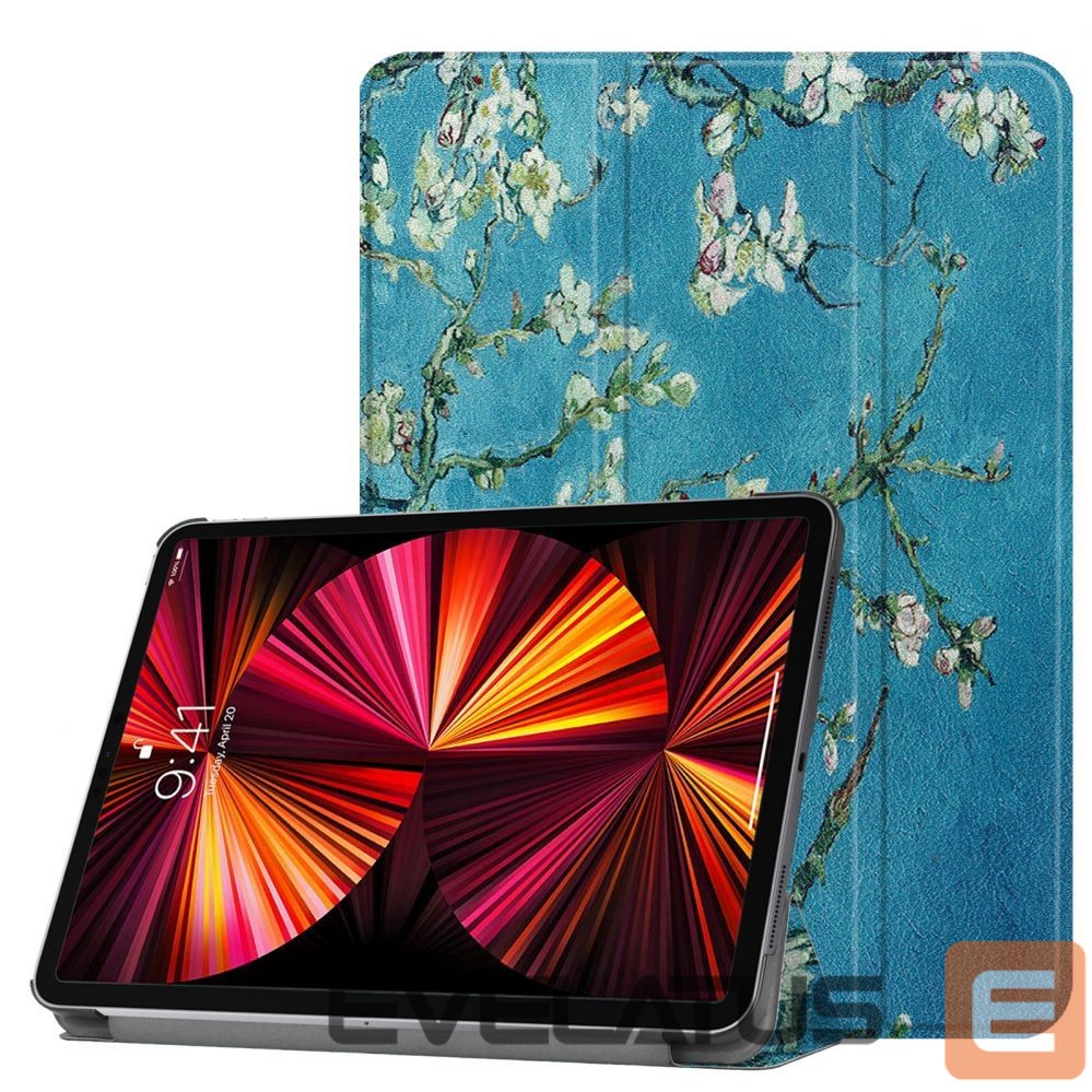 Maciņš grāmata iLike Redmi Pad SE 11 Tri-Fold Eco-Leather Stand Case Sakura