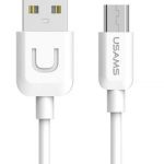 Kabelis USAMS  US-SJ098 U-Turn Durable TPE Universal Micro USB to USB Data & Fast 2A Charger Cable 1m White