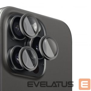 Aizsargstikls Evelatus Apple iPhone 16 Pro / 16 Pro Max Camera Lens Protector Armor Black Titanium