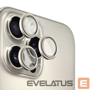 Aizsargstikls Evelatus Apple iPhone 16 Pro / 16 Pro Max Camera Lens Protector Armor Natural Titanium
