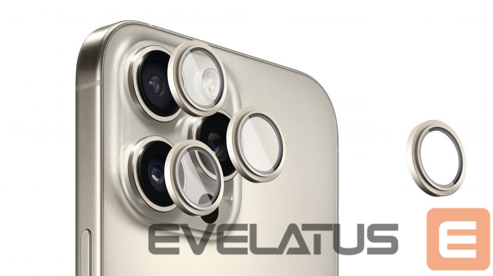 Aizsargstikls Evelatus Apple iPhone 16 Pro / 16 Pro Max Camera Lens Protector Armor Natural Titanium