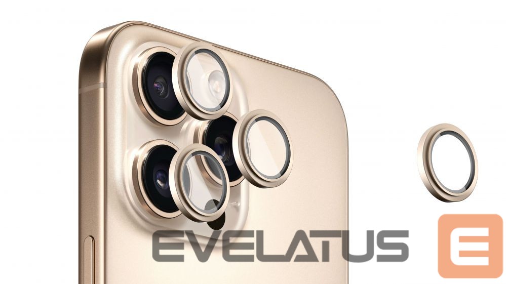 Aizsargstikls Evelatus Apple iPhone 16 Pro / 16 Pro Max Camera Lens Protector Armor Desert Titanium
