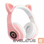 Bezvadu austiņas Bemi  B39 Noise Cancell Kids Cat Bluetooth Wireless Headset FM Radio / MP3 Mico SD and Phone call 