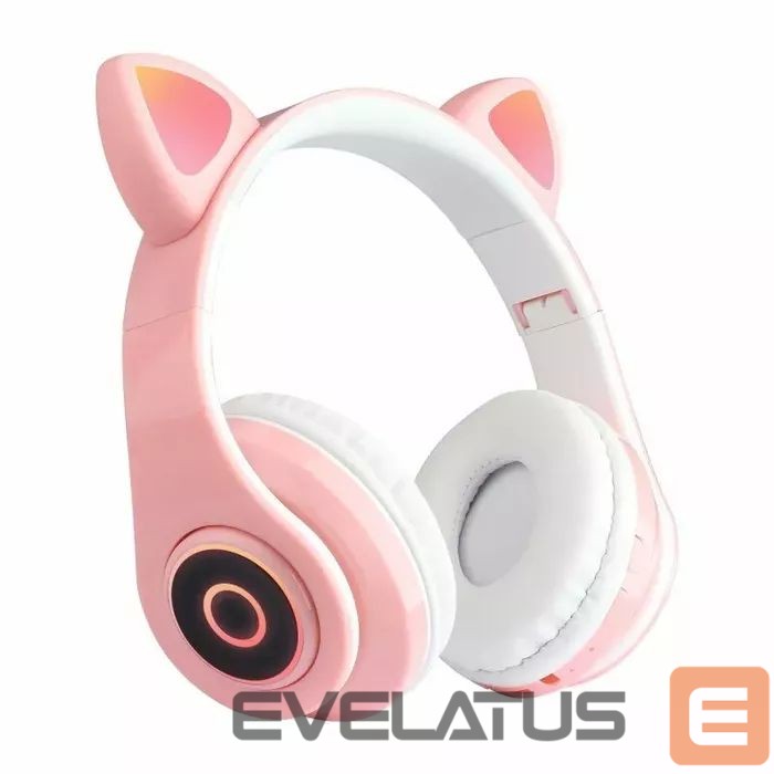 Bezvadu austiņas Bemi B39 Noise Cancell Kids Cat Bluetooth Wireless Headset FM Radio / MP3 Mico SD and Phone call
