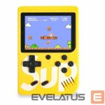 Spēļu konsole GameBox  R1 8bit Portable Retro Game console with 400 games 3'' LCD with TV RCA cable Yellow
