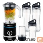 Smalcinātāji Noveen  Noveen SB2000 Sport Blender 500W 6 Blades + Pulse + Grinder 2x600ml + 300ml Bottles BPA-Free Black