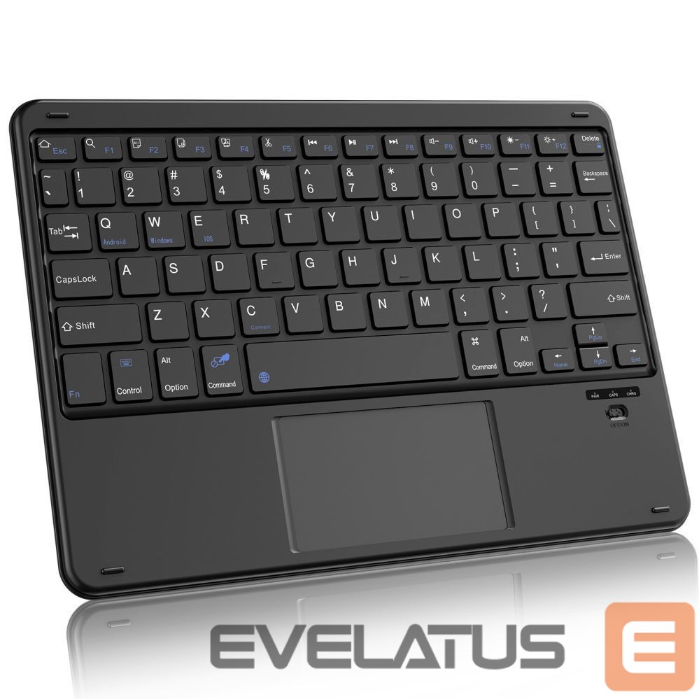 Datora tastatūra Blackview K2 Bluetooth Keyboard Wireless Slim 10" for Tablet & Smartphone, Bluetooth 3.0, 280mAh Battery, Windows / Android / iOS Black