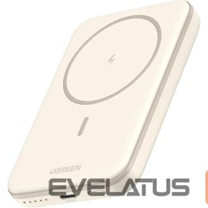 Bezvadu lādētājs Ugreen  Magnetic Power Bank 5000mAh 25207 15W, Wireless, Beige Beige