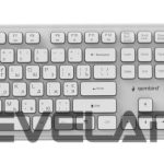 Datora tastatūra Gembird  KEYBOARD +MOUSE WRL CYRILLIC/WH KBS-WPS-01-W-CYRL 