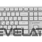 Datora tastatūra Gembird  KEYBOARD +MOUSE WRL CYRILLIC/WHT KBS-WMS-01-W-CYRL 