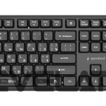 Datora tastatūra Gembird  KEYBOARD +MOUSE WRL CYRILLIC/BLACK KBS-WMS-01-CYRL 