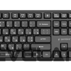 Datora tastatūra Gembird  KEYBOARD +MOUSE WRL CYRILLIC/BLACK KBS-WMS-01-CYRL 
