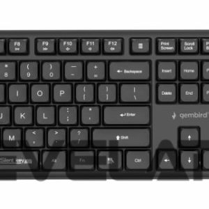Datora tastatūra Gembird  KEYBOARD +MOUSE WRL ENG/BLACK KBS-WMS-01 