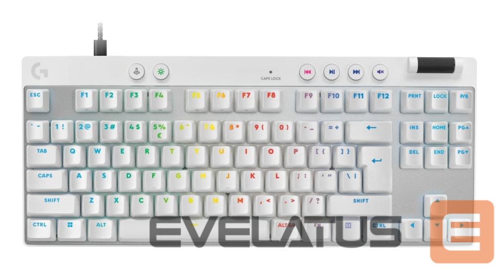 Datora tastatūra Logitech KEYBOARD PRO X TKL RAPID/ENG WHITE 920-013242