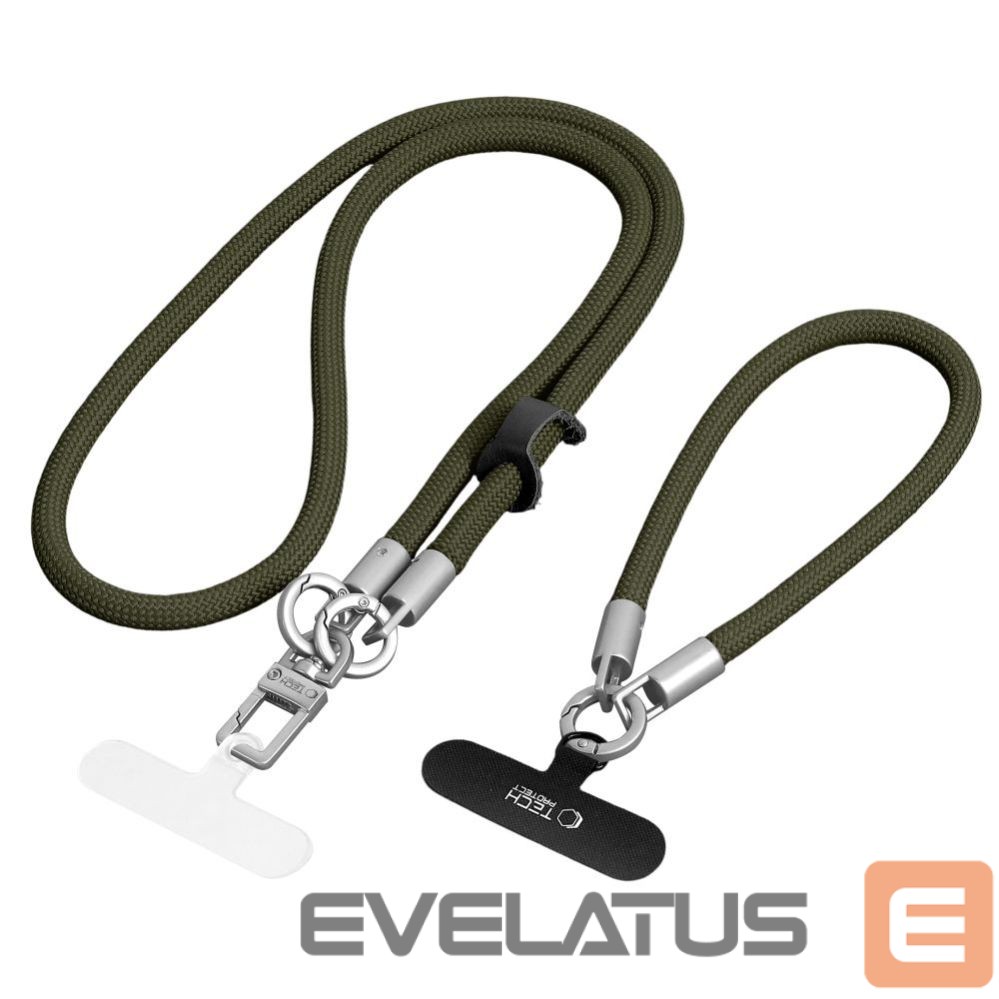 Citas preces Tech-Protect Tech-Protect C10S Rope Phone Lanyard - Green