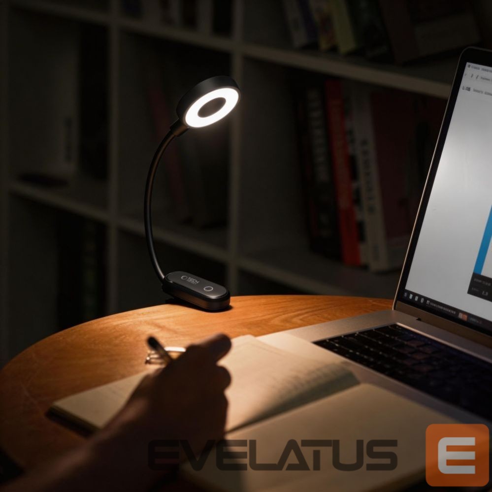 Citas preces Tech-Protect Tech-Protect LL100 Wireless Lamp with Clip + USB-A / USB-C Cable 30 cm - Black