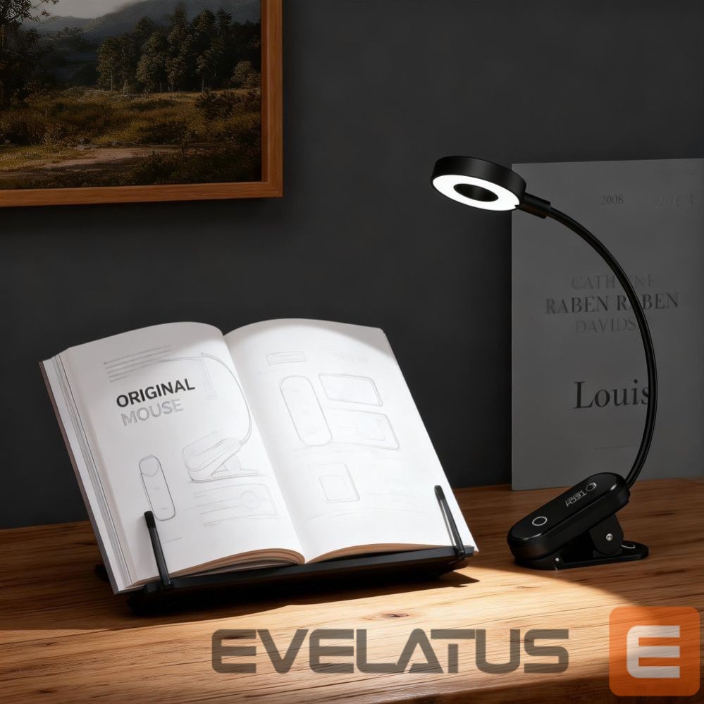 Citas preces Tech-Protect Tech-Protect LL100 Wireless Lamp with Clip + USB-A / USB-C Cable 30 cm - Black