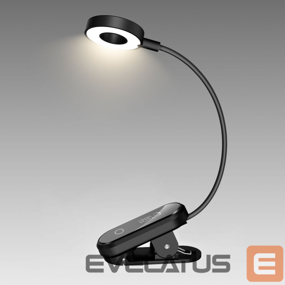 Citas preces Tech-Protect Tech-Protect LL100 Wireless Lamp with Clip + USB-A / USB-C Cable 30 cm - Black