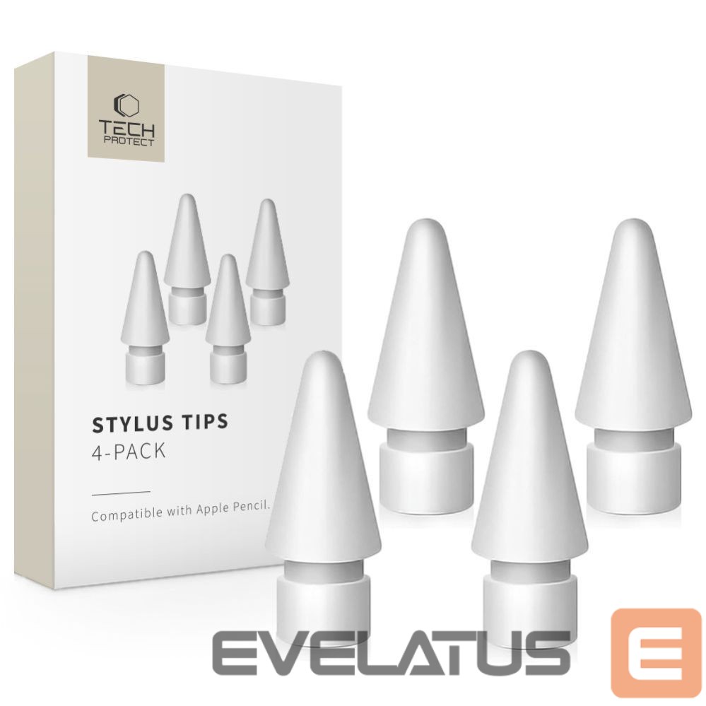 Citas preces Tech-Protect Tech-Protect Stylus Tips for Apple Pencil 4-Pack - White