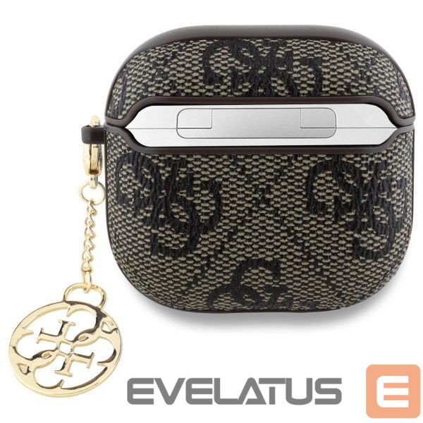 Citas preces Guess Guess GUA4G4GSMW AirPods 4 cover brown 4G Charm Collection