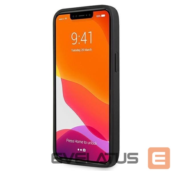 Aizmugurējais vāciņš Karl Lagerfeld Karl Lagerfeld KLHCP13XPKMB iPhone 13 Pro Max 6,7" niebieski/blue hardcase Leather Ikonik Karl`s Head Metal