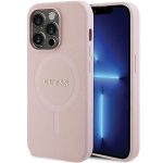Aizmugurējais vāciņš Guess  Guess GUHMP14LPSAHMCP case for iPhone 14 Pro - pink Saffiano MagSafe 