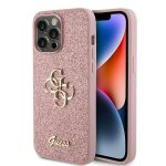 Aizmugurējais vāciņš Guess  Guess GUHCP15LHG4SGP iPhone 15 Pro 6.1" pink/pink hardcase Glitter Script Big 4G 