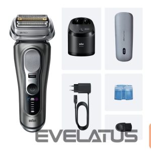 Skuveklis Braun  Shaver | Series 9 Pro+ 9675cc | Operating time (max) 60 min | Wet & Dry | Lithium Ion | Grey 