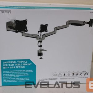 TV kronšteini Digitus  SALE OUT.  Triple monitor mount, 3x 27", 3x 6 kg |  Desk Mount | Triple Monitor Gas Spring Mount DA-90363 | Adjustable Height, Tilt, Swivel | 15-27 " | Maximum weight (capacity) 3x6 kg | DAMAGED PACKAGING | Silver 