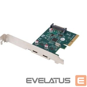 Parveidotājs Lanberg  PCI-Express X1 Card to 2X USB-C 3.2 GEN 2X1 Low profile | PCE-UC3-002 
