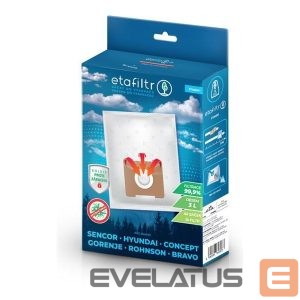 Putekļsūcēja piederums ETA  Dust bags for vacuum cleaners Concept, ECG, Gorenje, Hyundai, Rohnson, Samsung, Sencor, Tesla and others | SEN1 | 4 pc(s) | White 