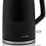 Tējkanna GORENJE  K17DPB | Kettle | Electric | 1.7 L | 2200 W | Plastic/Stainless steel | 360° rotational base | Black 