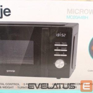 Mikroviļņu krāsns GORENJE  SALE OUT. |  Microwave Oven | MO20A4BH | Free standing | 800 W | 20 L | Grill | Black | DAMAGED PACKAGING AND ITEM RIGHT SIDE 