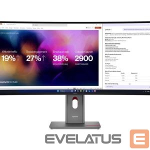 Monitors Lenovo  | ThinkVision P40WD-40 | 39.7 " | IPS | WUHD | 21:9 | 120 Hz | 4ms GtG (Extreme mode) / 6ms GtG (Typical mode) ms | 5120 x 2160 pixels | 400 cd/m² | HDMI ports quantity 1 | Eclipse Black 