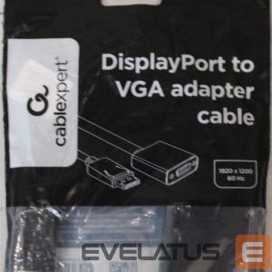 Lādētājs Gembird  SALE OUT.  DisplayPort to VGA adapter cable Black |  Adapter cable | DisplayPort | VGA | DAMAGED PACKAGING 