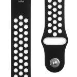 Siksniņa Tactical  22mm Double Silicone Watch Strap and Watch Band Black White