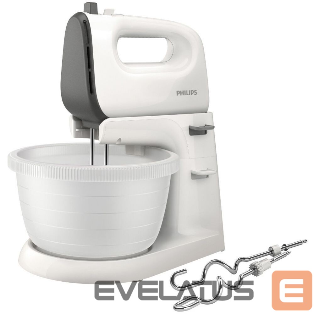 Mikseri un blenderi Philips Mixer Viva Collection HR3745/00 Mixer with bowl, 450 W, Number of speeds 5, Turbo mode, White