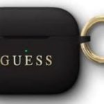 Maciņš austiņām Guess Apple Silicone Cover for Airpods Pro Black