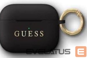 Maciņš austiņām Guess Apple Silicone Cover for Airpods Pro Black