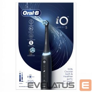 Zobu birste Oral-B  Electric Toothbrush iO5 Rechargeable, For adults, Number of brush heads included 1, Matt Black, Number of teeth brushing modes 5 