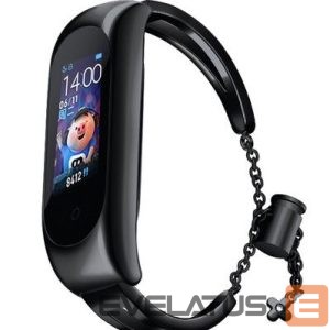 Siksniņa iLike  Metal band bracelet strap for Xiaomi Mi Band 6 / 5 / 4 / 3 Black