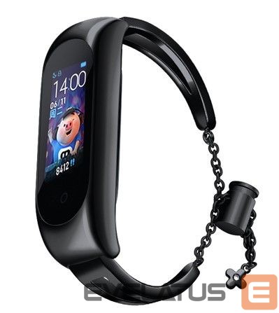 Siksniņa iLike Metal band bracelet strap for Xiaomi Mi Band 6 / 5 / 4 / 3 Black