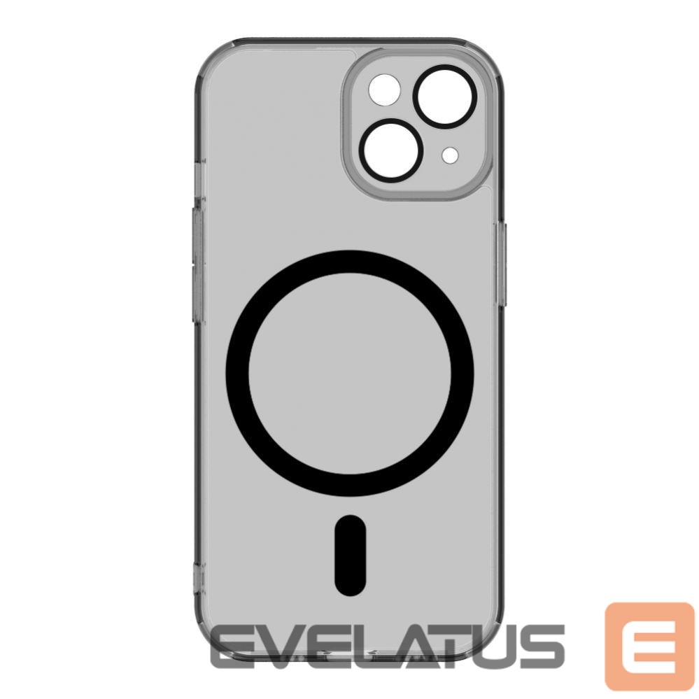 Aizmugurējais vāciņš Evelatus Apple iPhone 15 Clear Case With MagSafe and Camera Protection Transparent Black