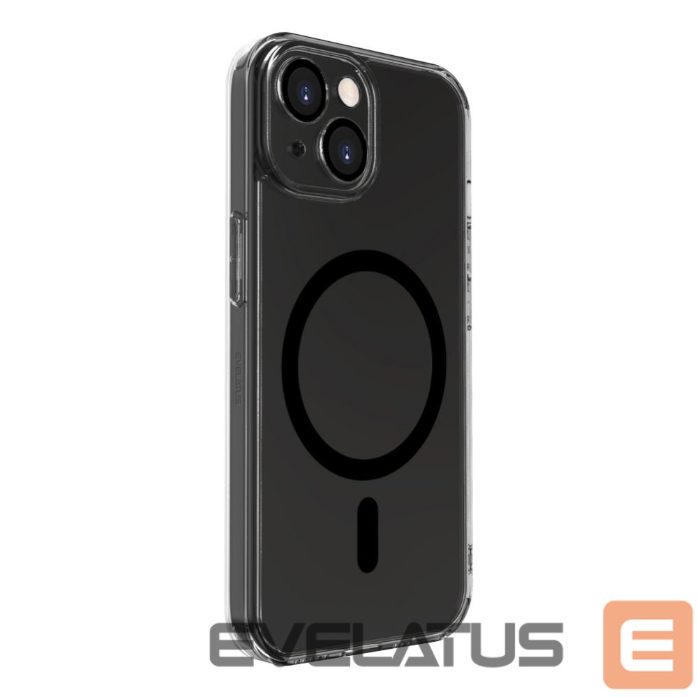 Aizmugurējais vāciņš Evelatus Apple iPhone 15 Clear Case With MagSafe and Camera Protection Transparent Black