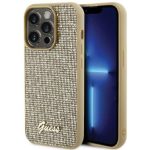 Aizmugurējais vāciņš Guess Apple iPhone 15 Pro Max HC PU DISCO SCRIPT METAL Gold