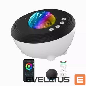 LED Prožektors Elight  J1 Aurora projector with atmosphere sounds & Bluetooth speaker Smart Wi-Fi Bluetooth App control White