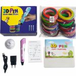 Rotaļlietas  iLike  3D Pen for Kids, 3D Printing Pen Printer with 150ft PLA Filament Refills, 3-Dimensional Drawing Craft Art Set 5m x 30 Colors Pink