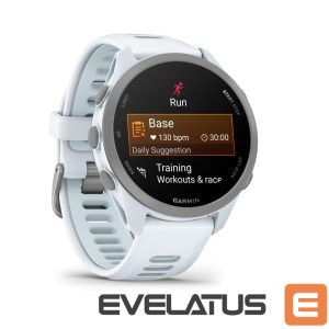 Viedpulksteni Garmin  Forerunner 170 Music, Whitestone with Whitestone/Cloud Blue Band 