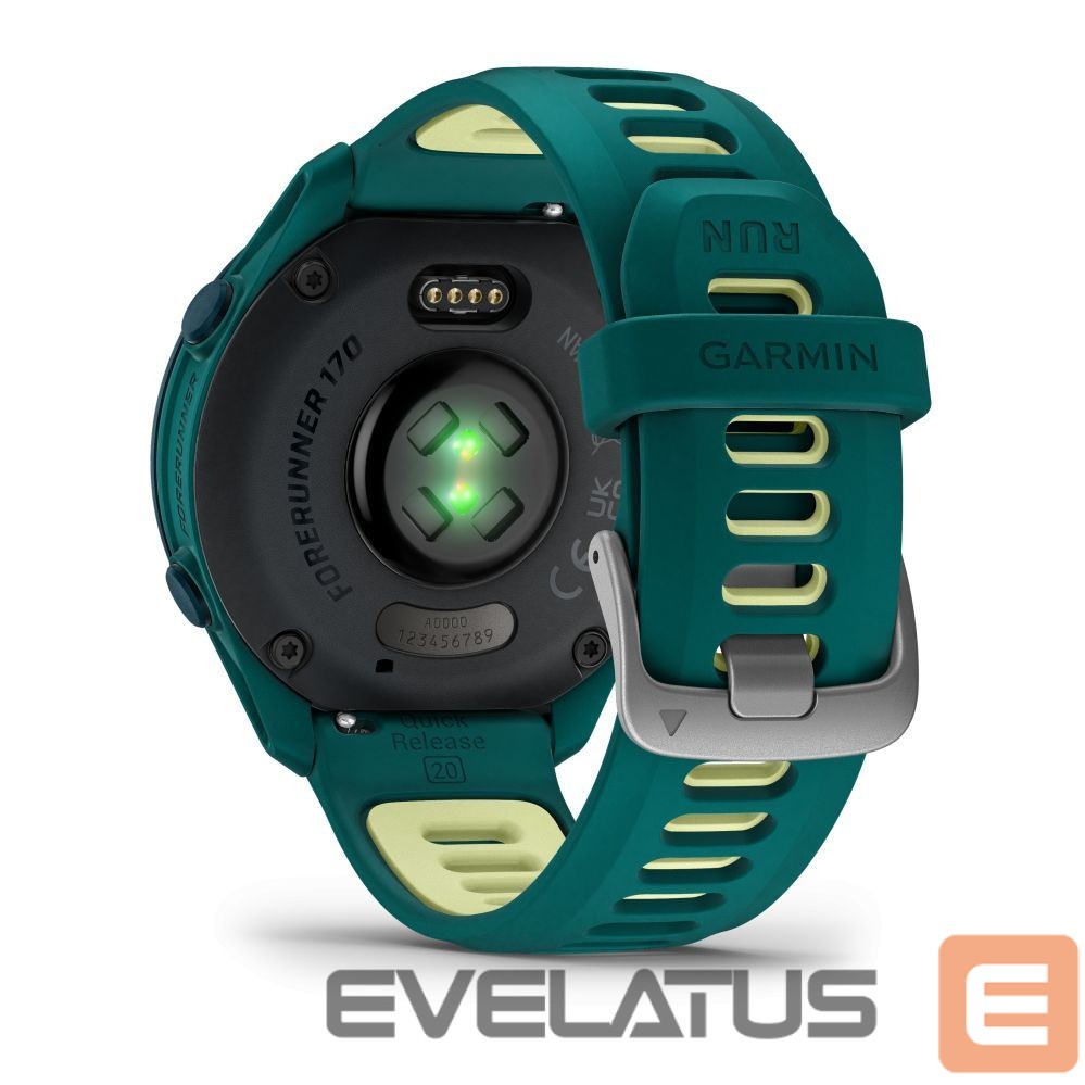 Viedpulksteni Garmin Forerunner 170 Music, Teal Green with Teal Green/Citron Band